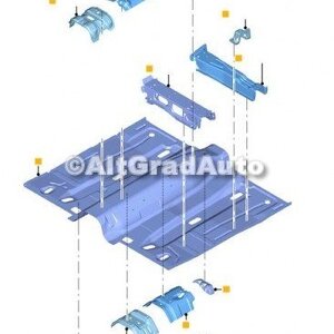 Ansamblu podea si ramforsari metalice Ford Kuga (2013-2016) 1.5 EcoBoost 150 HP oe 2040882