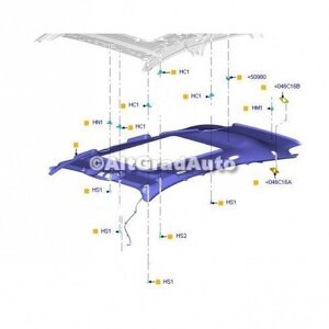 Capitonaj plafon, cu prindere plasa bagaje Ford Kuga (2013-2016) 1.5 EcoBoost 150 HP oe 5276269