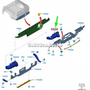 Colt bara spate dreapta Raptor Ford Ranger (2012-2015) 2.2 TDCi 125 HP oe 2231857