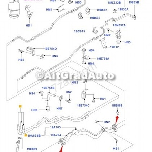 Conducta AC pentru sistem climatizare habitaclu pasager Ford transit mk7 2.2 tdci