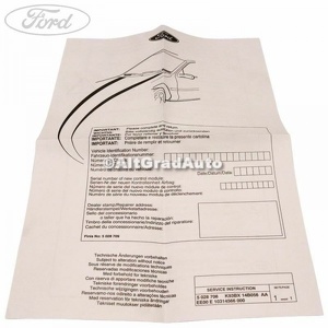 Eticheta dovada revizie service Ford    HP oe 1052368
