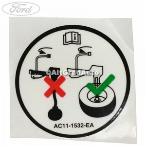 Eticheta informare montaj cric Ford Transit (2006-2014) 2.2 TDCi 140 HP oe 1735016