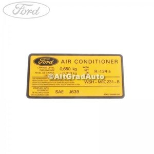 Eticheta valori aer conditionat Ford Fiesta (2002-2005) 1.25 16V 75 HP oe 1035259