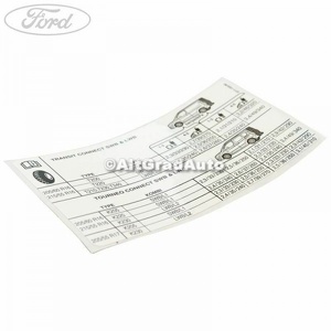 Eticheta valori presiune roti Ford Tourneo Connect (2013-2018) 1.0 EcoBoost 100 HP oe 1945656