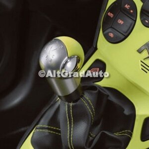 Nuca schimbator, aluminiu si piele verde/Lime Ford ka 2 1.2