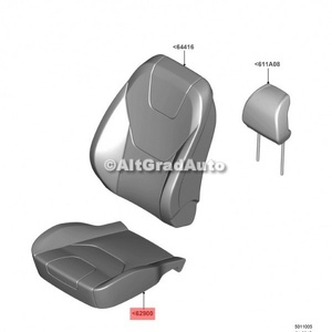 Tapiterie sezut scaun fata stanga echipare Ebony Ford Galaxy (2015-2023) 2.0 EcoBoost 240 HP oe 2159723
