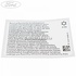 Eticheta atentionare gaze freon R134a Ford Ranger (2012-2015) 3.2 TDCi 4x4 200 HP oe 2067825