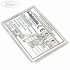 Eticheta informare incalzire programabila Ford S-Max MK1 1.6 TDCi 115 HP Part Number 6G918D649BB