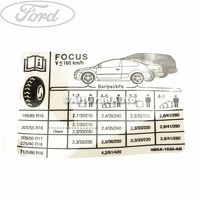 Eticheta valori presiune roti Ford Focus 2 1.4