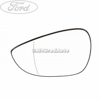 Geam oglinda stanga cu incalzire Ford Fiesta MK6 1.25