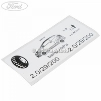 Eticheta valori presiune roti Ford Ka 2 1.2
