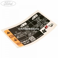 Eticheta valori aer conditionat R134A Ford Transit nou 2.2 TDCi 4x4