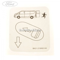 Eticheta informare deschidere usa spate Ford Transit nou 2.2 TDCi 4x4