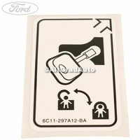 Eticheta informare rotatie cheie stanga Ford Transit MK7 2.2 TDCi