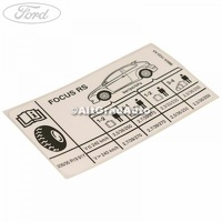 Eticheta valori presiune roti RS Ford Focus Mk2 2.5 RS