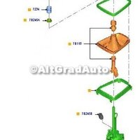 Ansamblu timonerie, tija cutie 6 trepte MMT6 piele Ford Mondeo V 1.5 TDCi