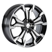 Janta aliaj 18 inch, 5 spite duble Black Machined Ford Fiesta Active 1.0 EcoBoost
